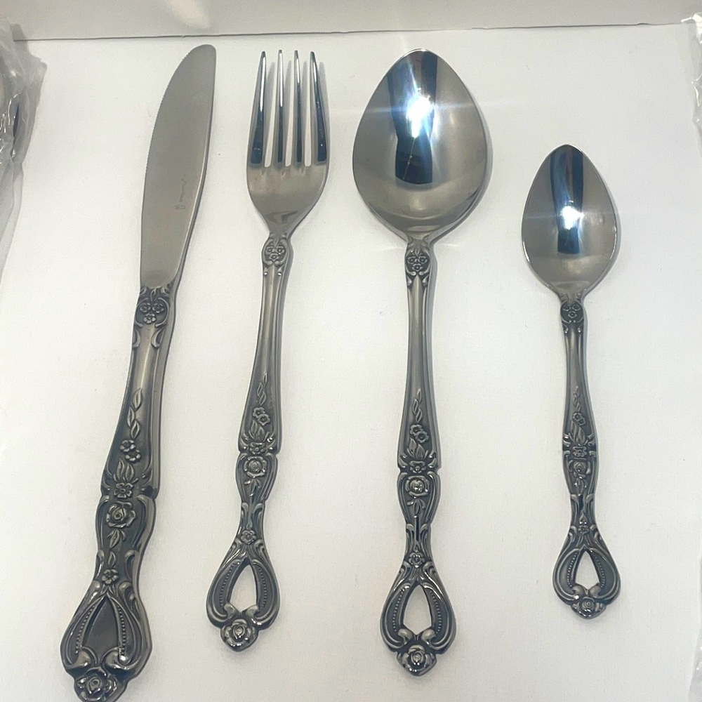 VTG 1960's Japanese Ss Martian Silverware! MCM  Art Nouveau Open ended handles!